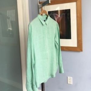 Façonnable Mint Green Linen Shirt